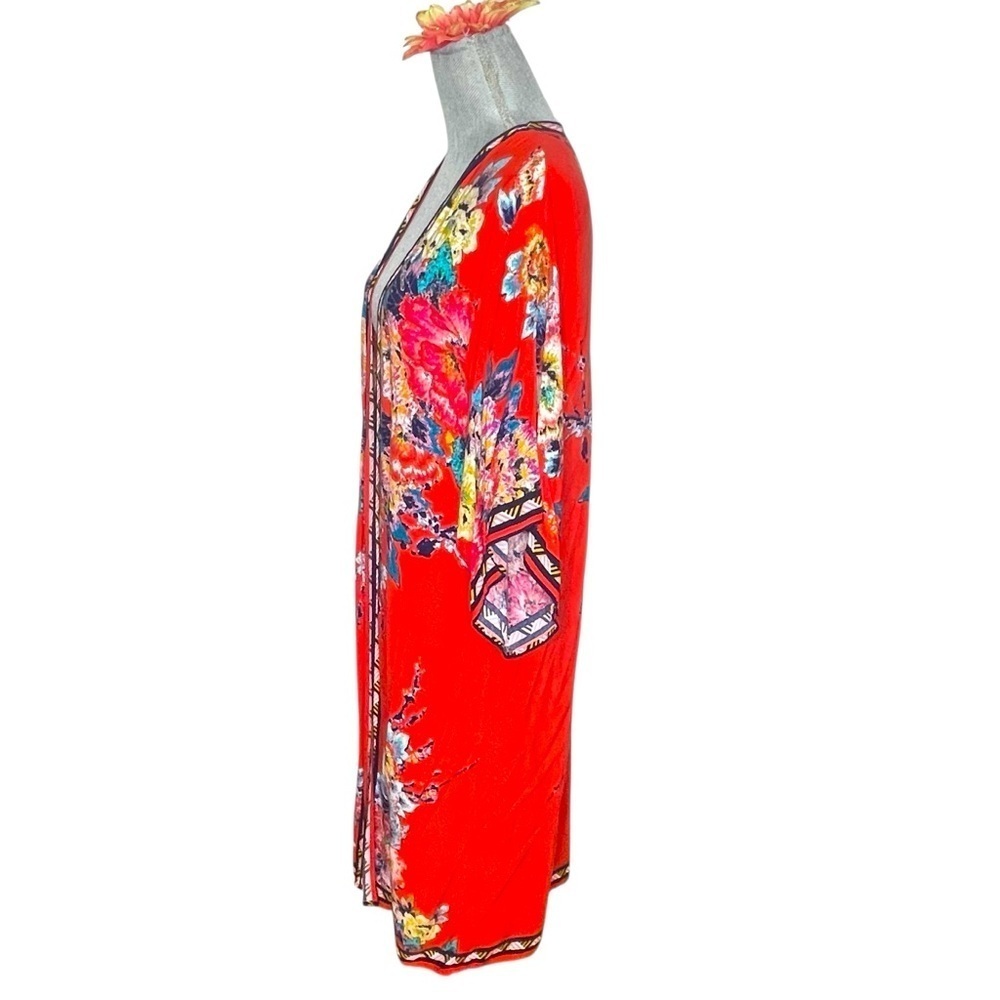 Flying Tomato Anthropologie Sz M-L Floral Print Kimono Cardigan Duster Top - Picture 3 of 12